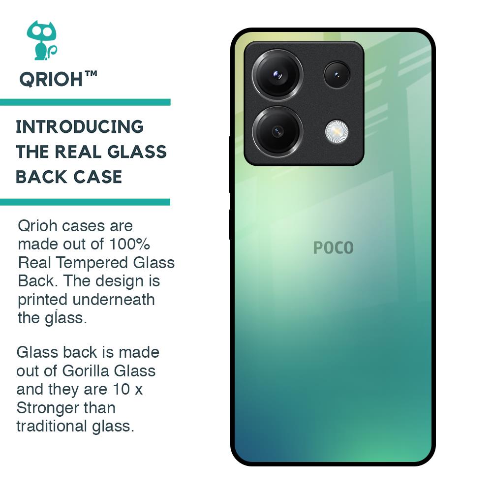 Dusty Green Glass Case for Poco X6 5G