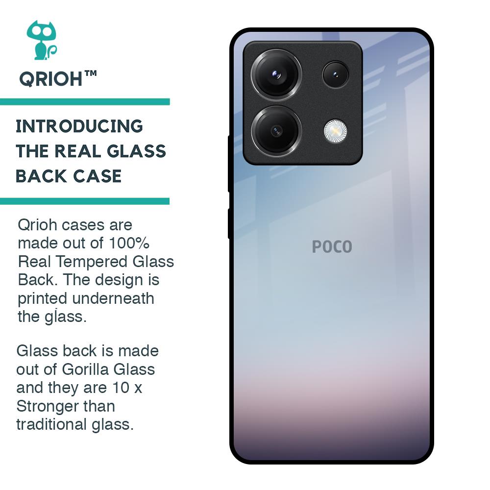Light Sky Texture Glass Case for Poco X6 5G