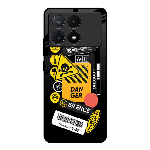 Danger Signs Poco X6 Pro 5G Glass Back Cover Online