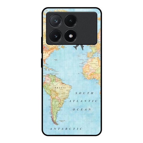 Travel Map Poco X6 Pro 5G Glass Back Cover Online