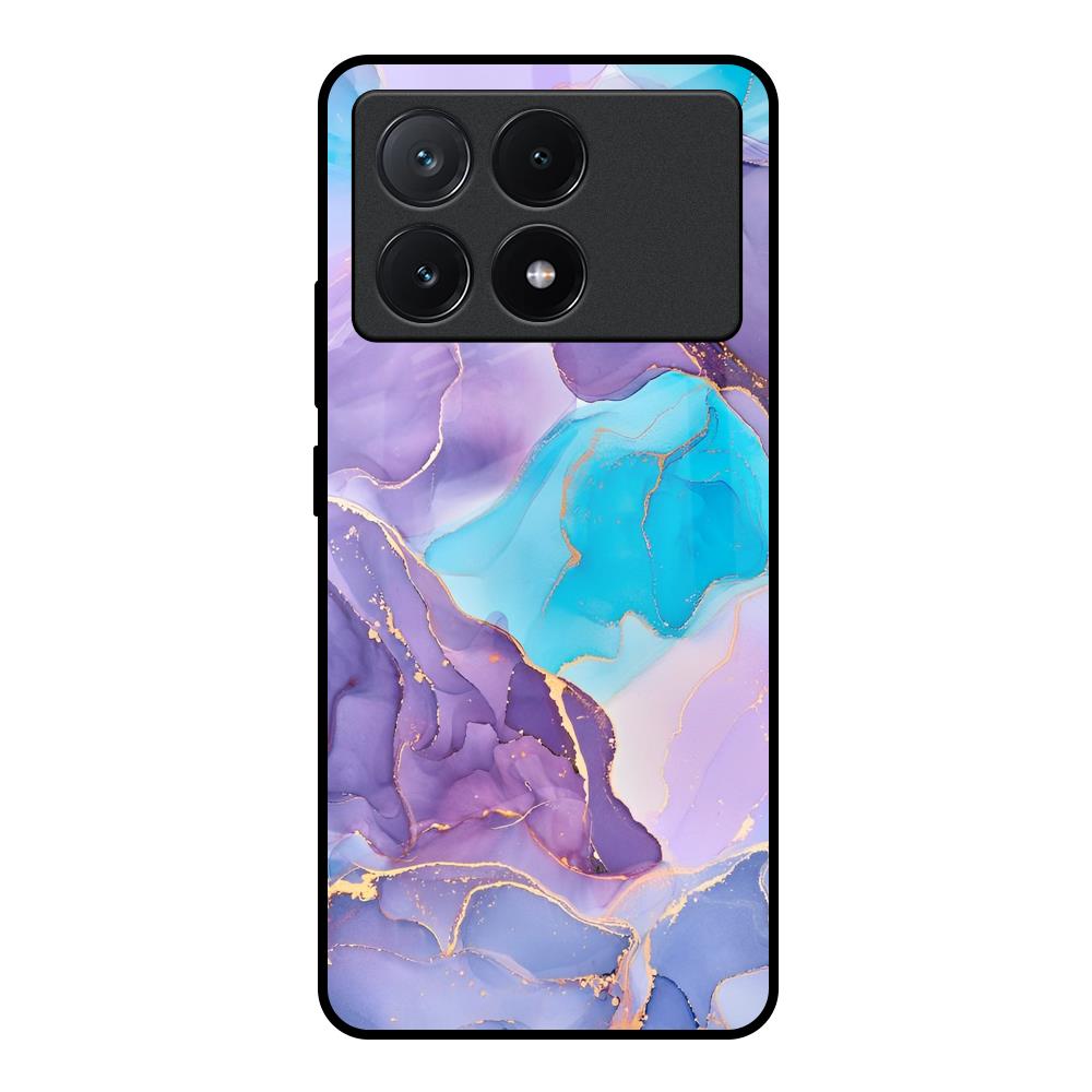 Alcohol ink Marble Poco X6 Pro 5G Glass Back Cover Online