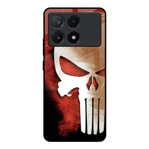 Red Skull Poco X6 Pro 5G Glass Back Cover Online