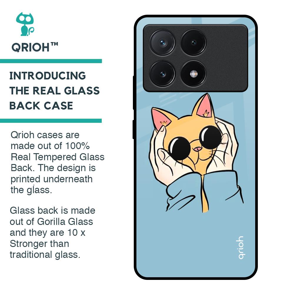 Adorable Cute Kitty Glass Case For Poco X6 Pro 5G