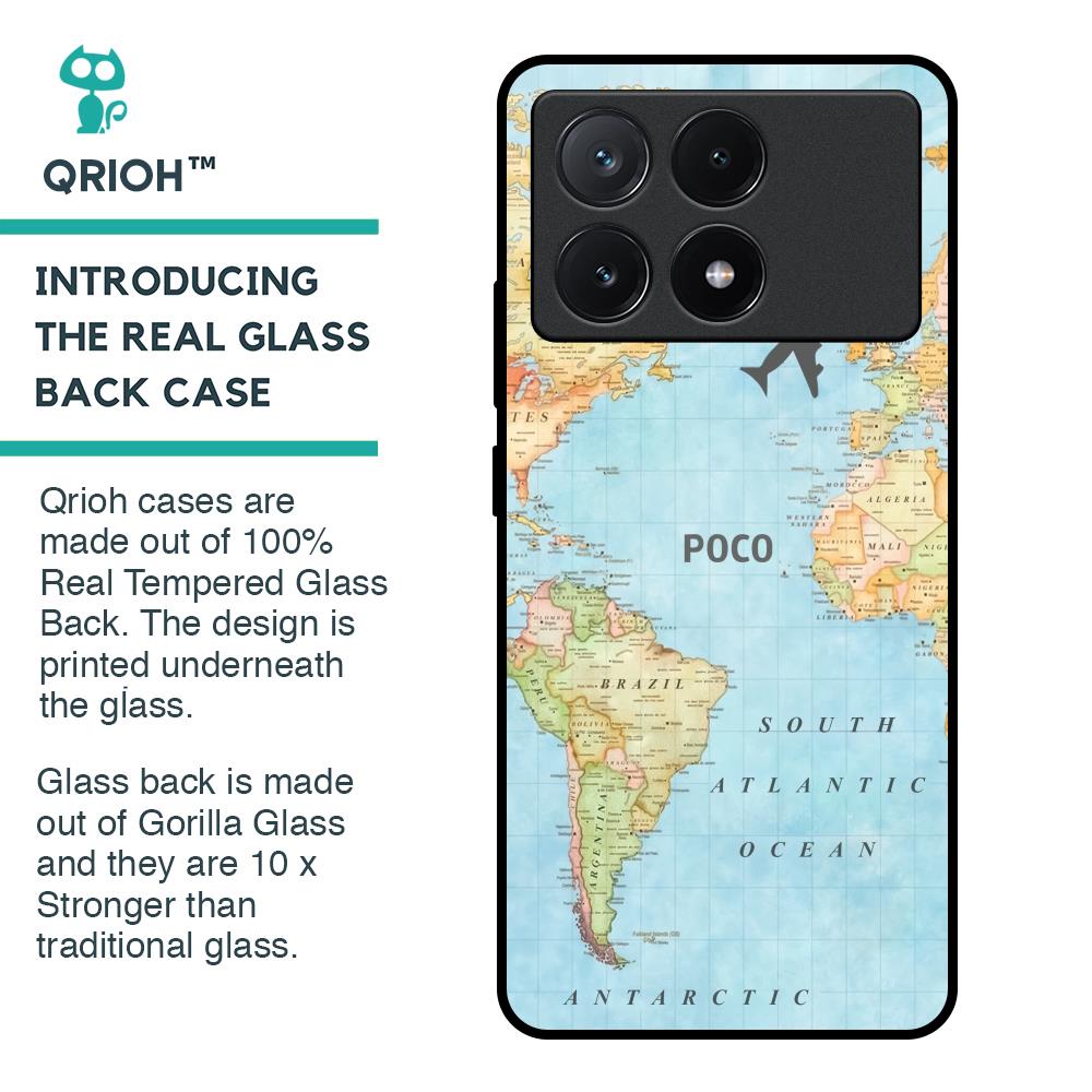 Fly Around The World Glass Case for Poco X6 Pro 5G
