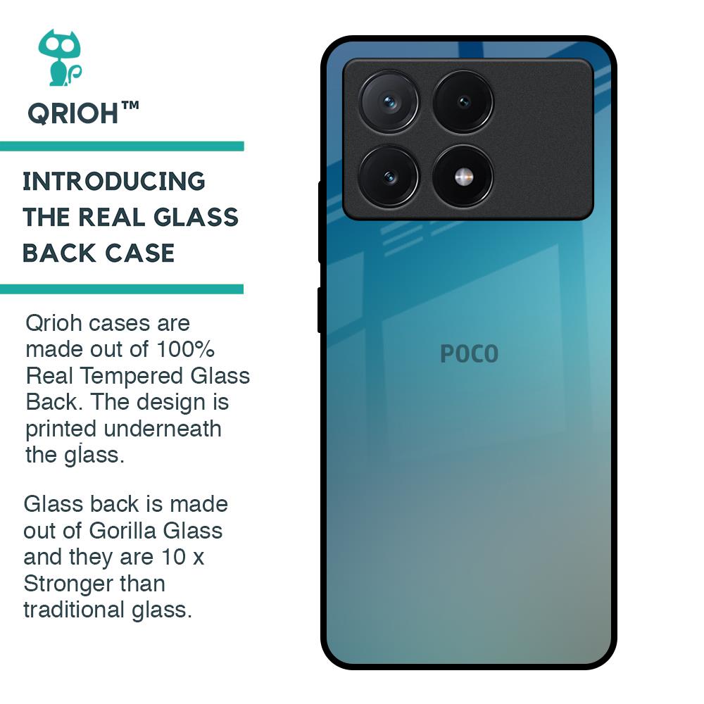 Sea Theme Gradient Glass Case for Poco X6 Pro 5G