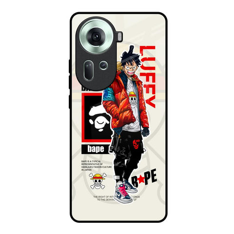Bape Luffy Oppo Reno11 5G Glass Back Cover Online