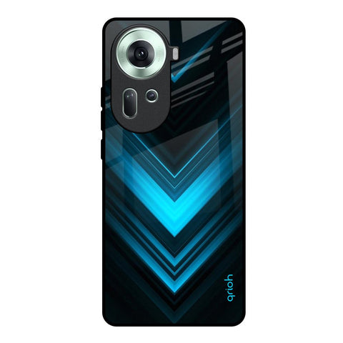 Vertical Blue Arrow Oppo Reno11 5G Glass Back Cover Online