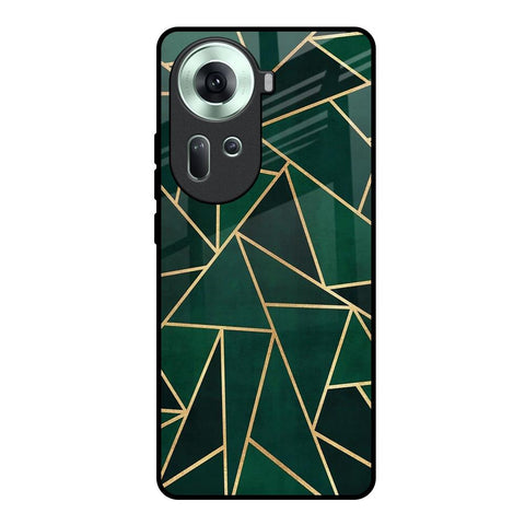 Abstract Green Oppo Reno11 5G Glass Back Cover Online