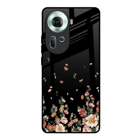 Floating Floral Print Oppo Reno11 5G Glass Back Cover Online