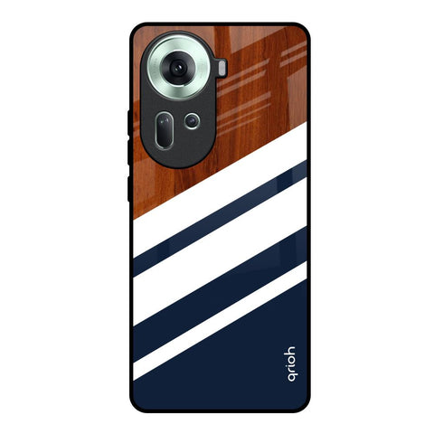 Bold Stripes Oppo Reno11 5G Glass Back Cover Online