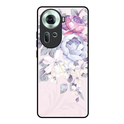 Elegant Floral Oppo Reno11 5G Glass Back Cover Online