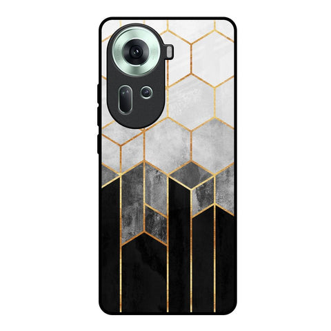 Tricolor Pattern Oppo Reno11 5G Glass Back Cover Online