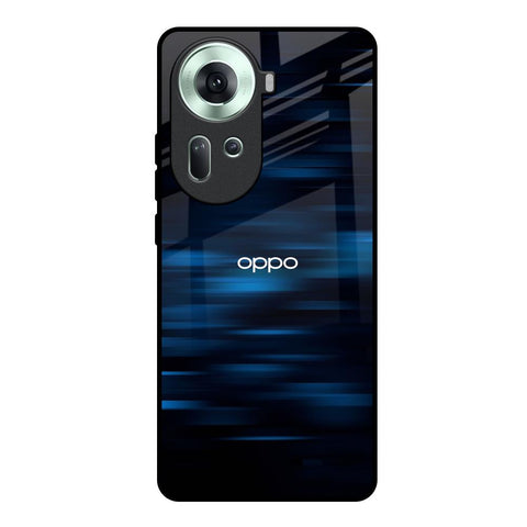 Blue Rough Abstract Oppo Reno11 5G Glass Back Cover Online