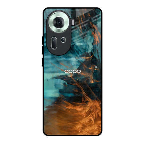 Golden Splash Oppo Reno11 5G Glass Back Cover Online