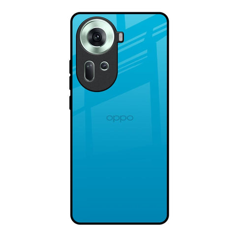 Blue Aqua Oppo Reno11 5G Glass Back Cover Online