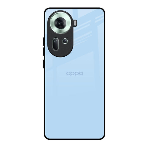Pastel Sky Blue Oppo Reno11 5G Glass Back Cover Online