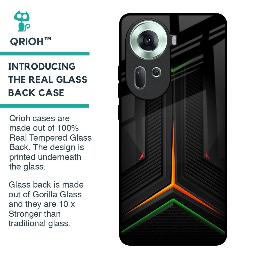 Modern Ultra Chevron Glass Case for Oppo Reno11 5G