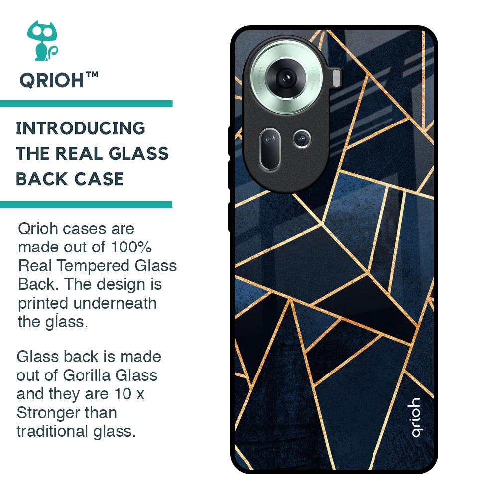 Abstract Tiles Glass Case for Oppo Reno11 5G