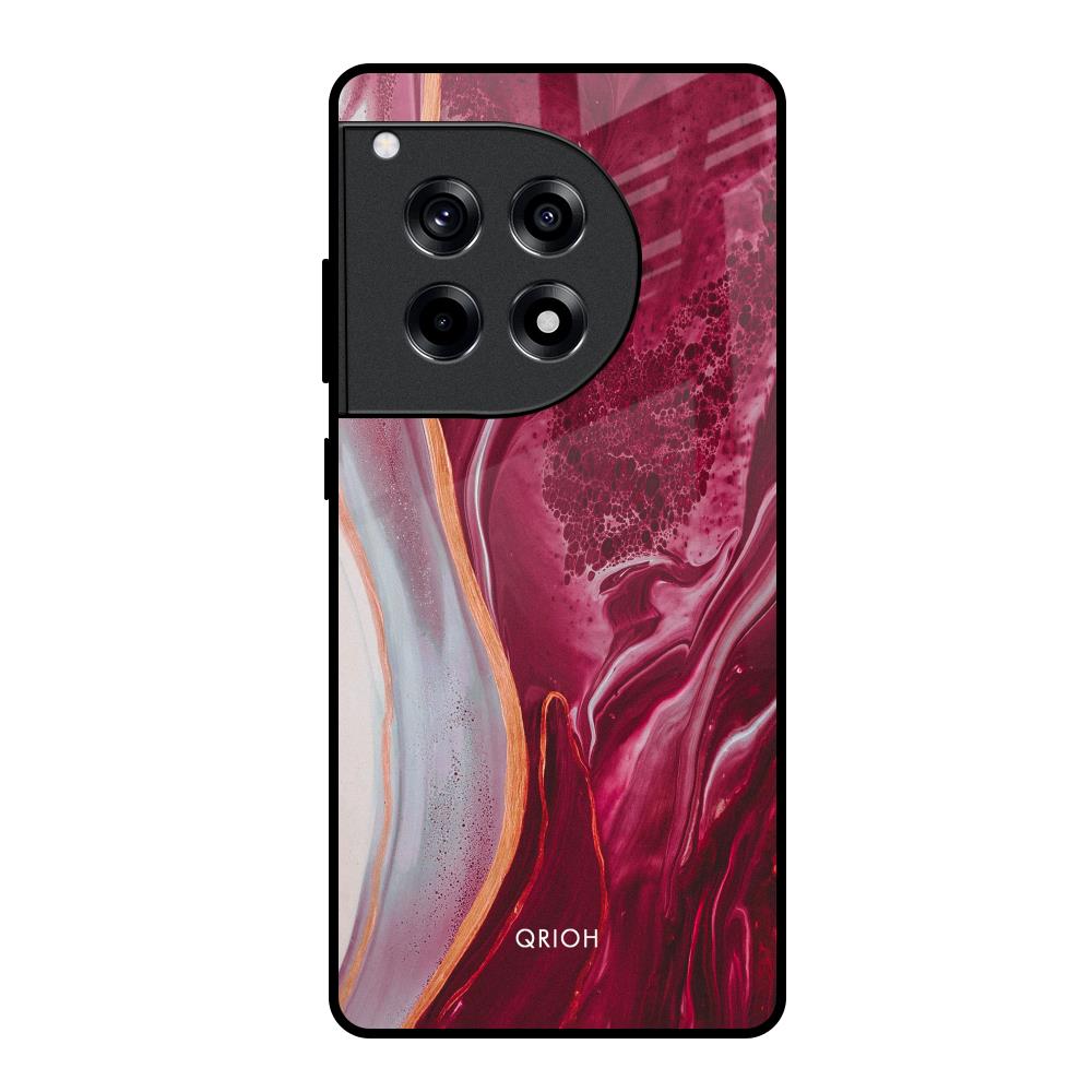 Crimson Ruby OnePlus 12R 5G Glass Back Cover Online
