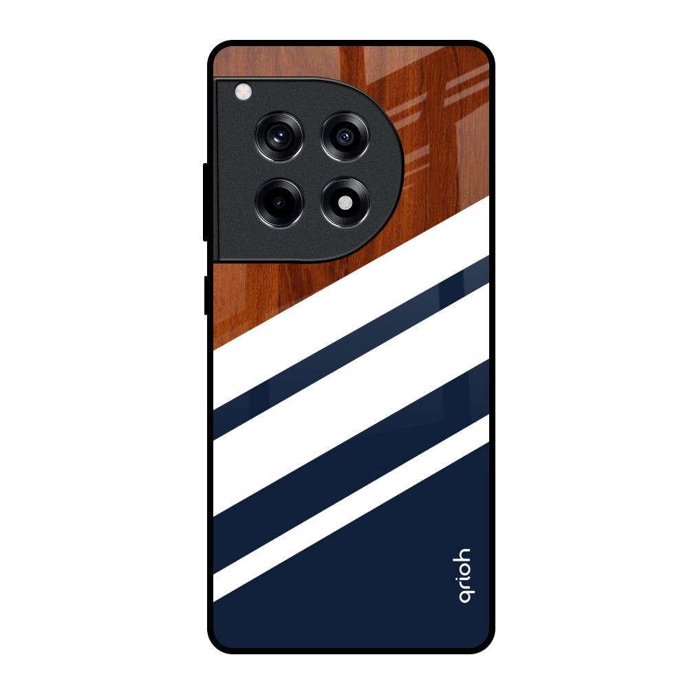 Bold Stripes OnePlus 12R 5G Glass Back Cover Online