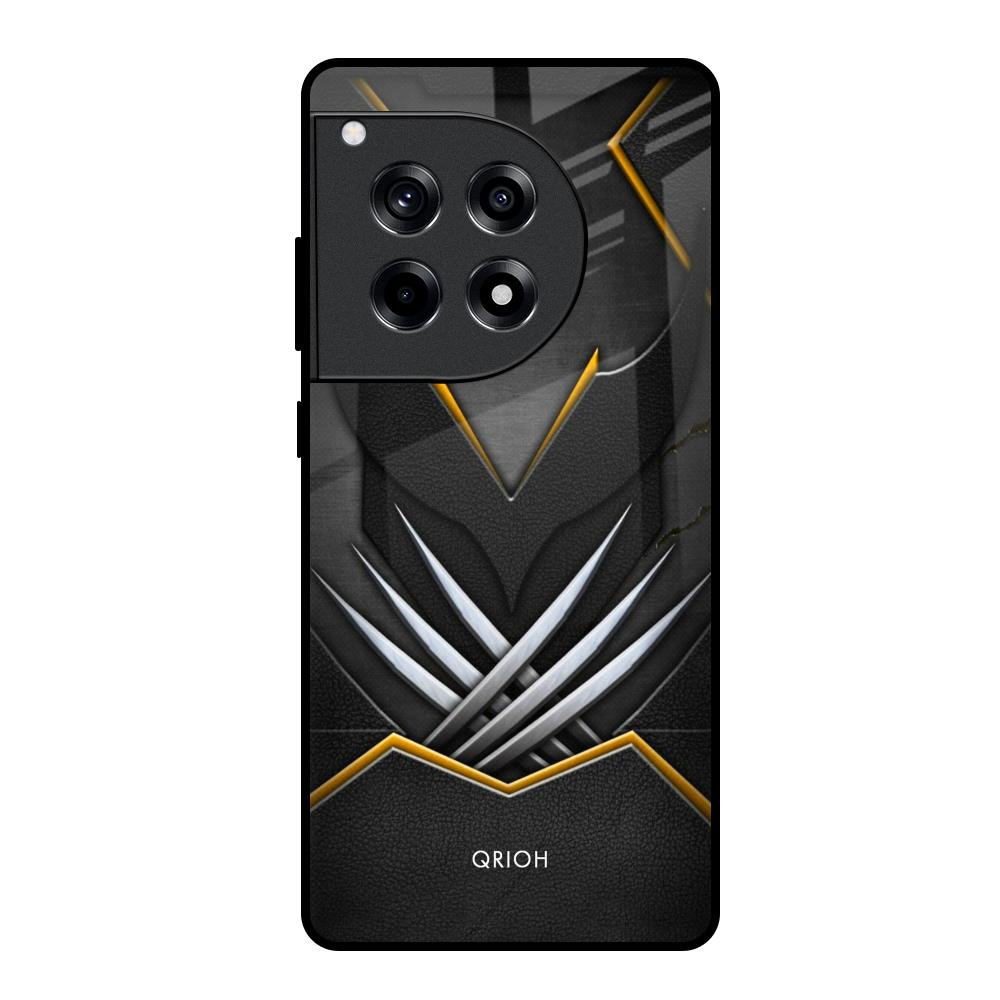 Black Warrior OnePlus 12R 5G Glass Back Cover Online
