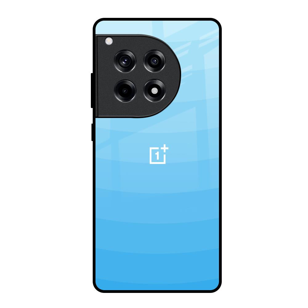 Wavy Blue Pattern OnePlus 12R 5G Glass Back Cover Online