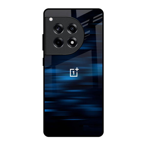 Blue Rough Abstract OnePlus 12R 5G Glass Back Cover Online