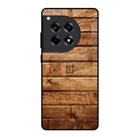 Wooden Planks OnePlus 12R 5G Glass Back Cover Online