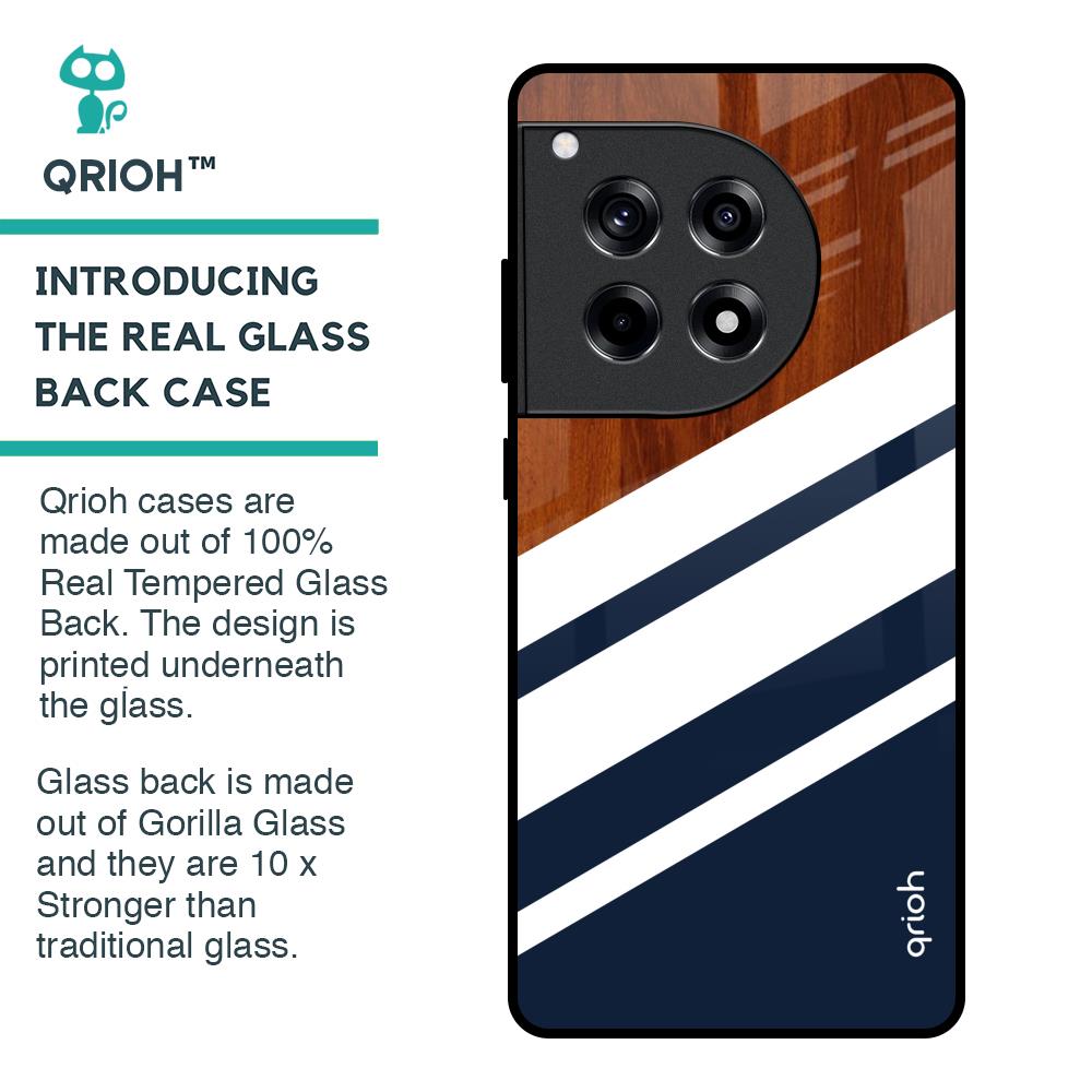 Bold Stripes Glass Case for OnePlus 12R 5G