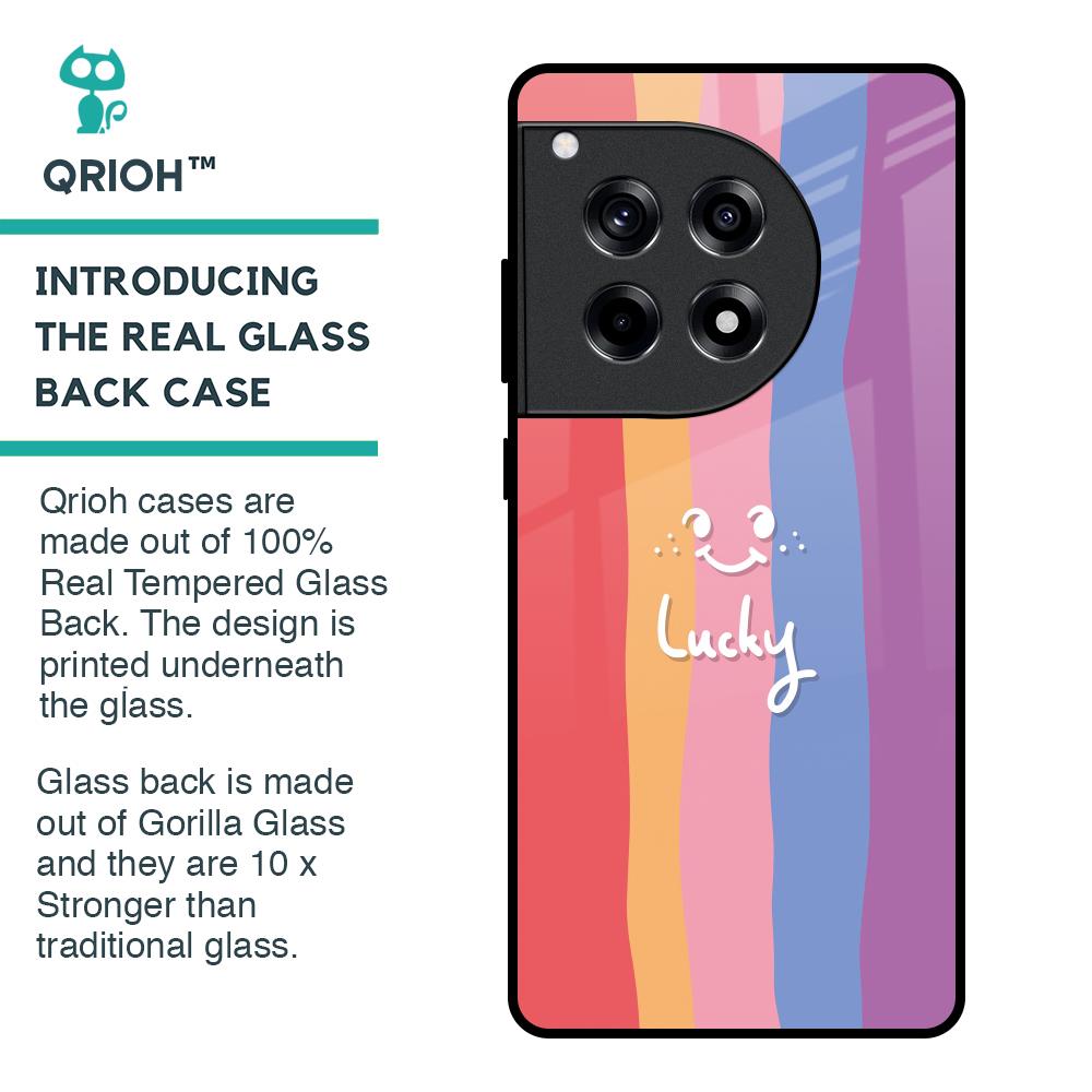 Lucky Abstract Glass Case for OnePlus 12R 5G