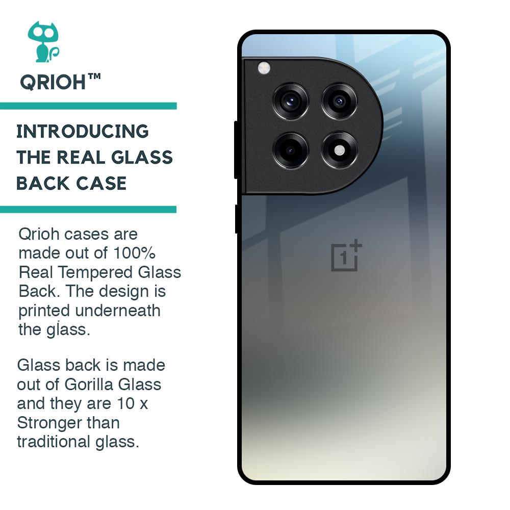 Tricolor Ombre Glass Case for OnePlus 12R 5G