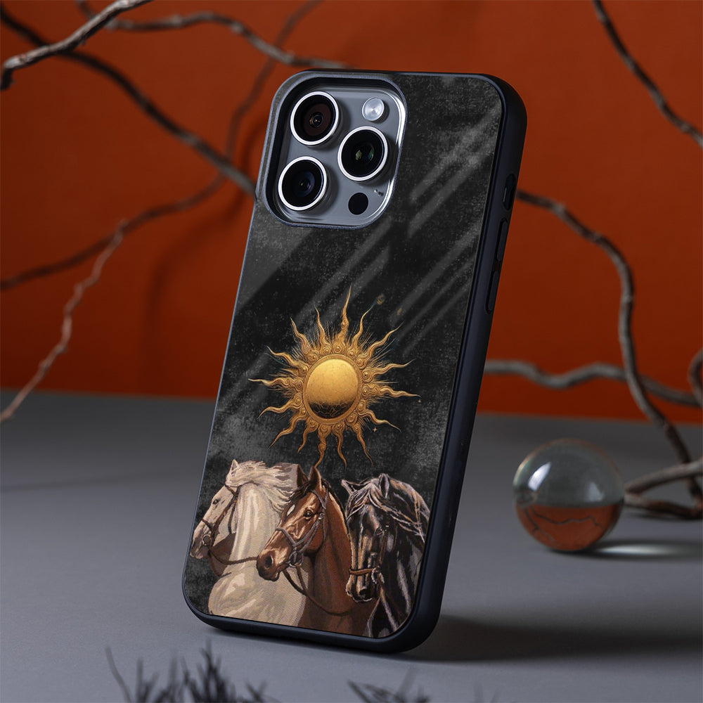 Three Horses & Sun Glass Case