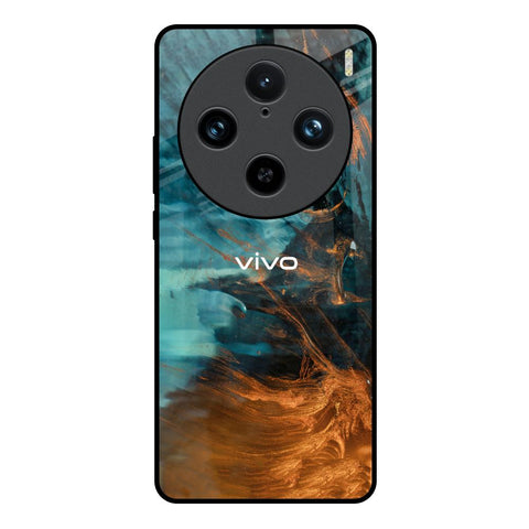 Golden Splash Vivo X100 Pro 5G Glass Back Cover Online