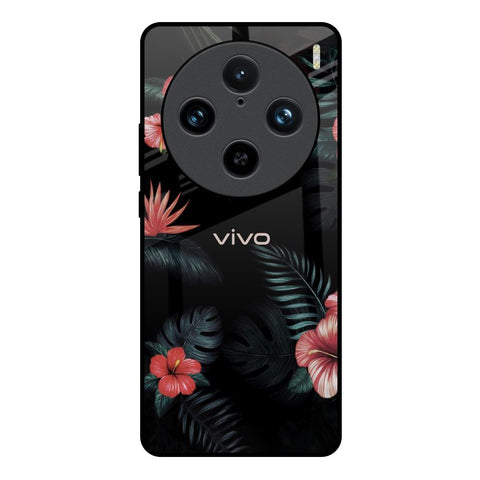 Tropical Art Flower Vivo X100 Pro 5G Glass Back Cover Online