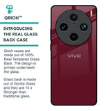 Classic Burgundy Glass Case for Vivo X100 Pro 5G