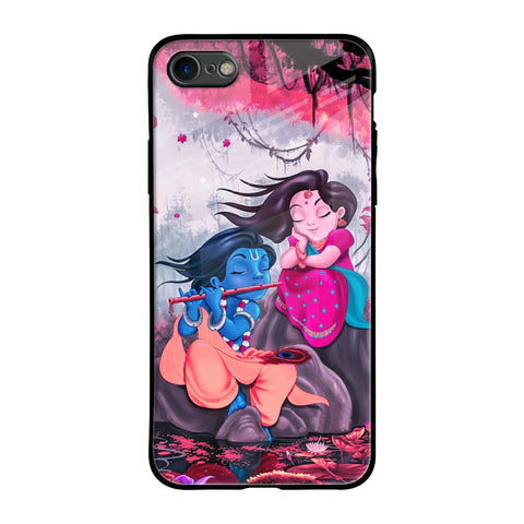 Radha Krishna Art iPhone 7 Glass Back Cover Online