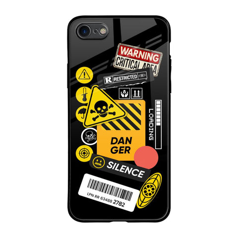 Danger Signs iPhone 7 Glass Back Cover Online