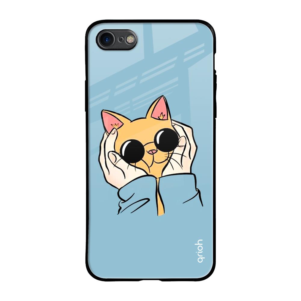 Adorable Cute Kitty iPhone 7 Glass Back Cover Online