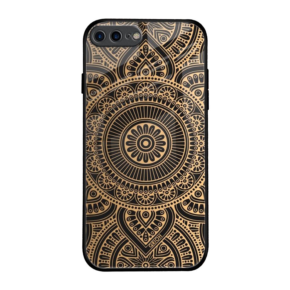 Luxury Mandala Glass Case for iPhone Plus