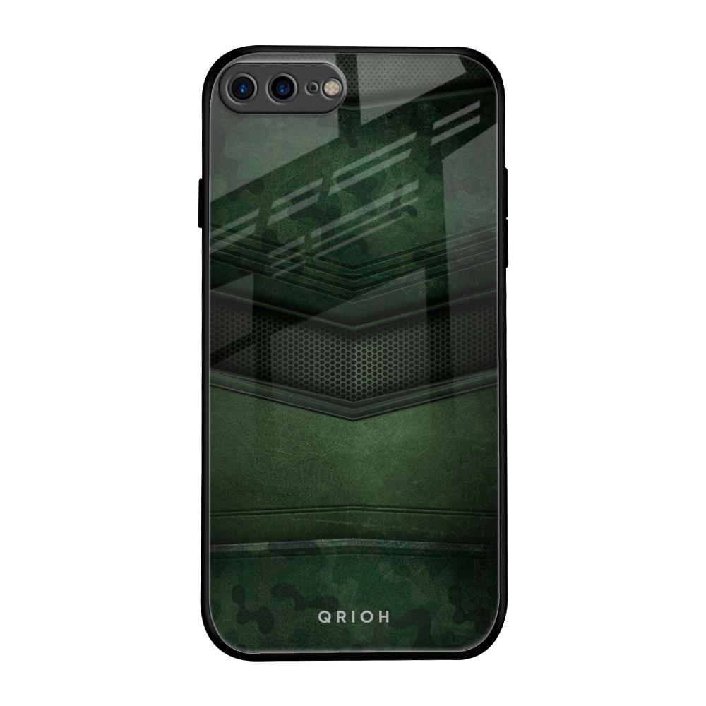 Green Leather iPhone 7 Plus Glass Back Cover Online