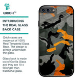 Camouflage Orange Glass Case For iPhone 7 Plus