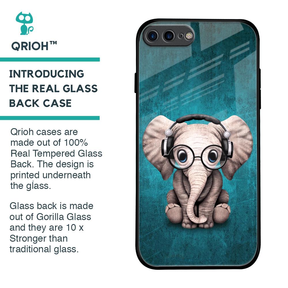 Adorable Baby Elephant Glass Case For iPhone 7 Plus