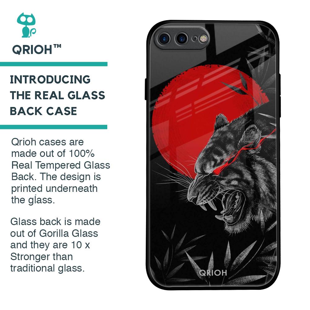 Red Moon Tiger Glass Case for iPhone 7 Plus