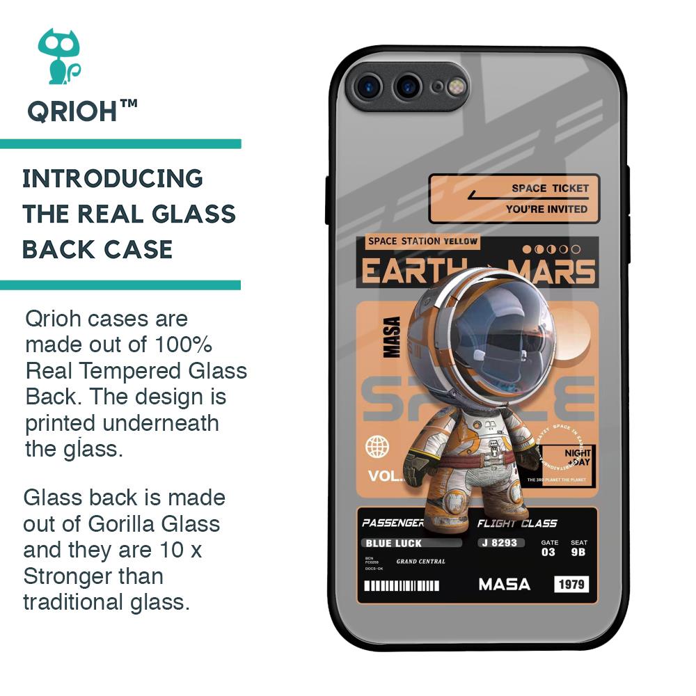 Space Ticket Glass Case for iPhone 7 Plus