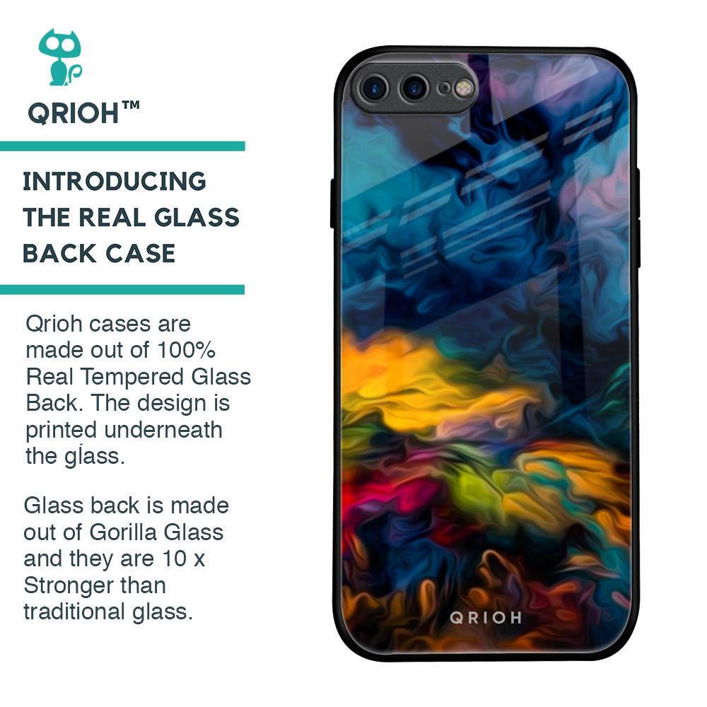 Multicolor Oil Painting Glass Case for iPhone 7 Plus