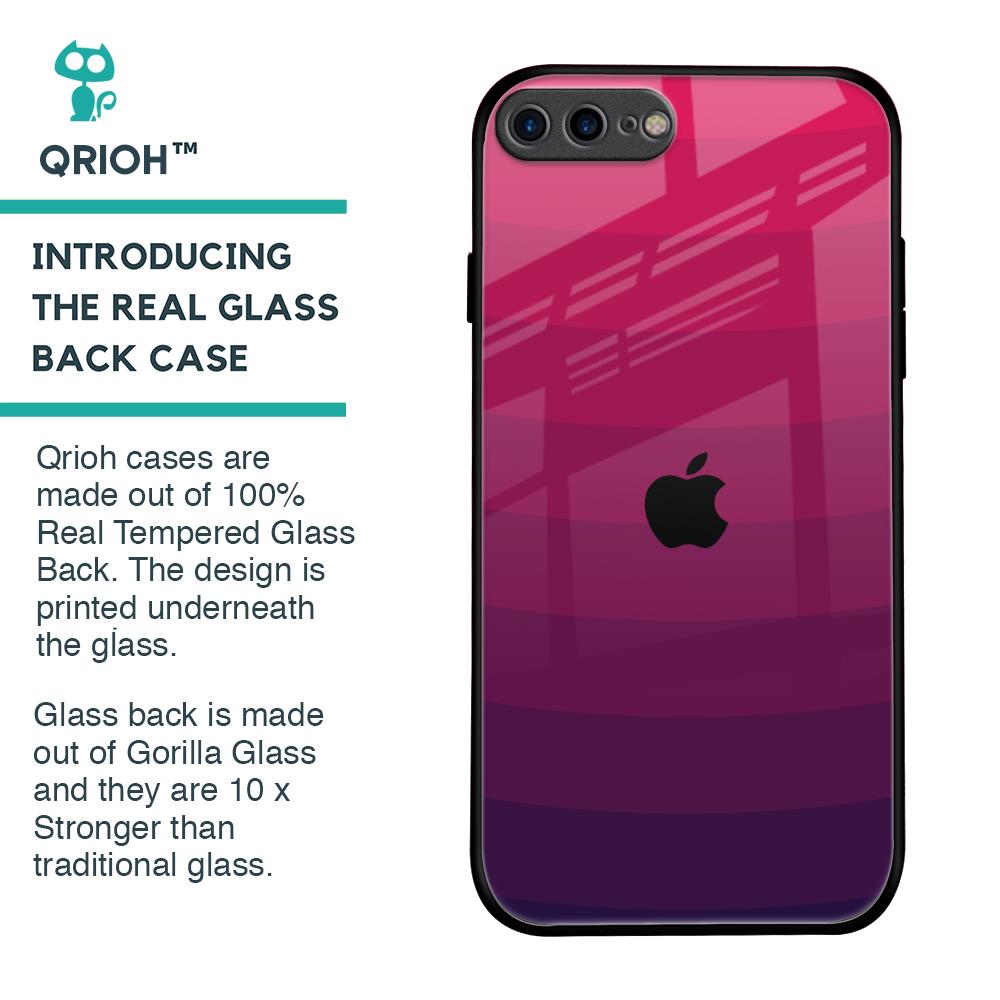 Wavy Pink Pattern Glass Case for iPhone 7 Plus