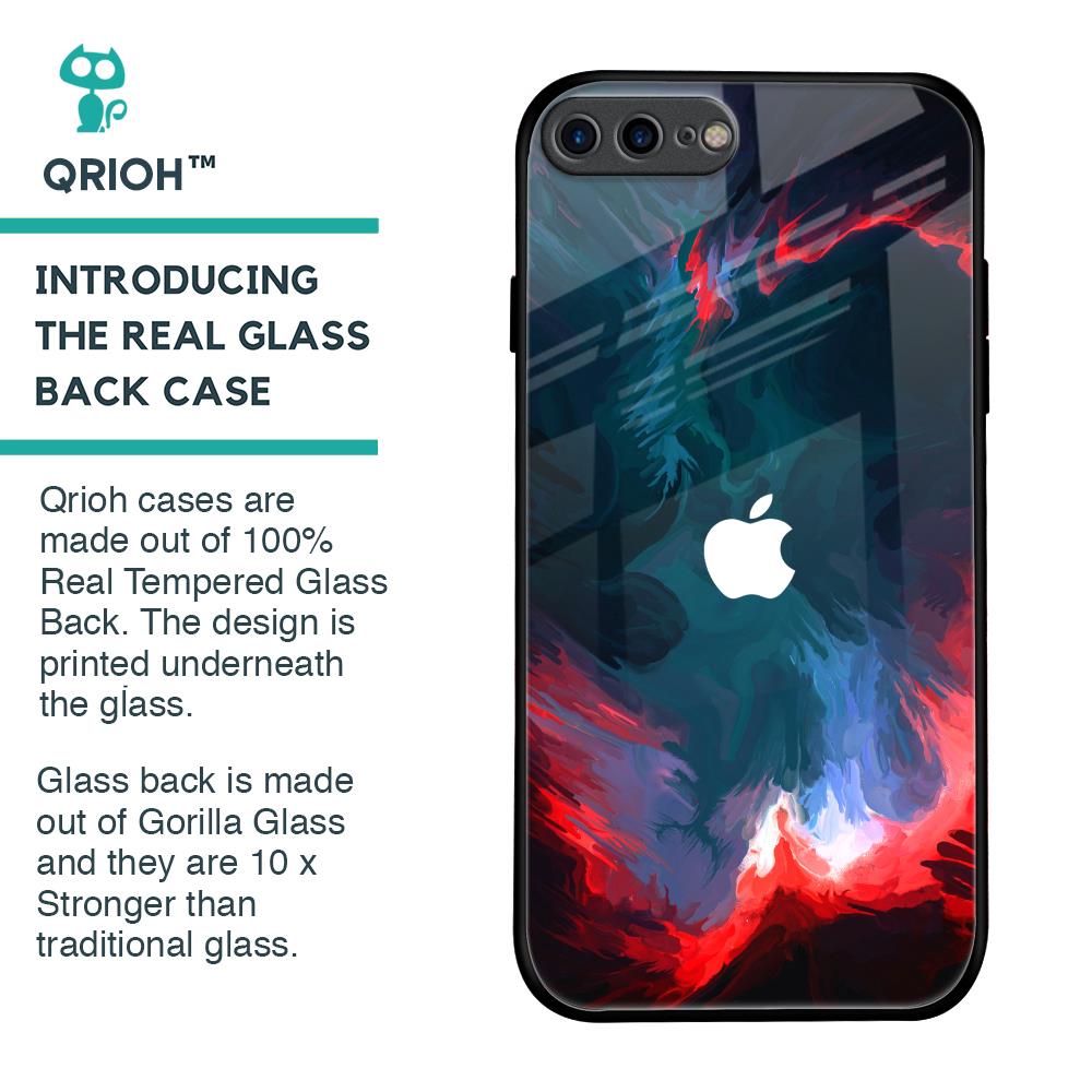 Brush Art Glass Case For iPhone 7 Plus