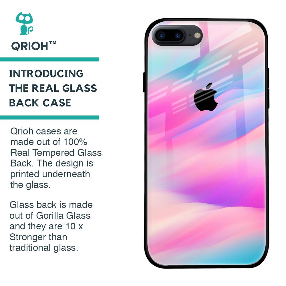 Colorful Waves Glass case for iPhone 7 Plus
