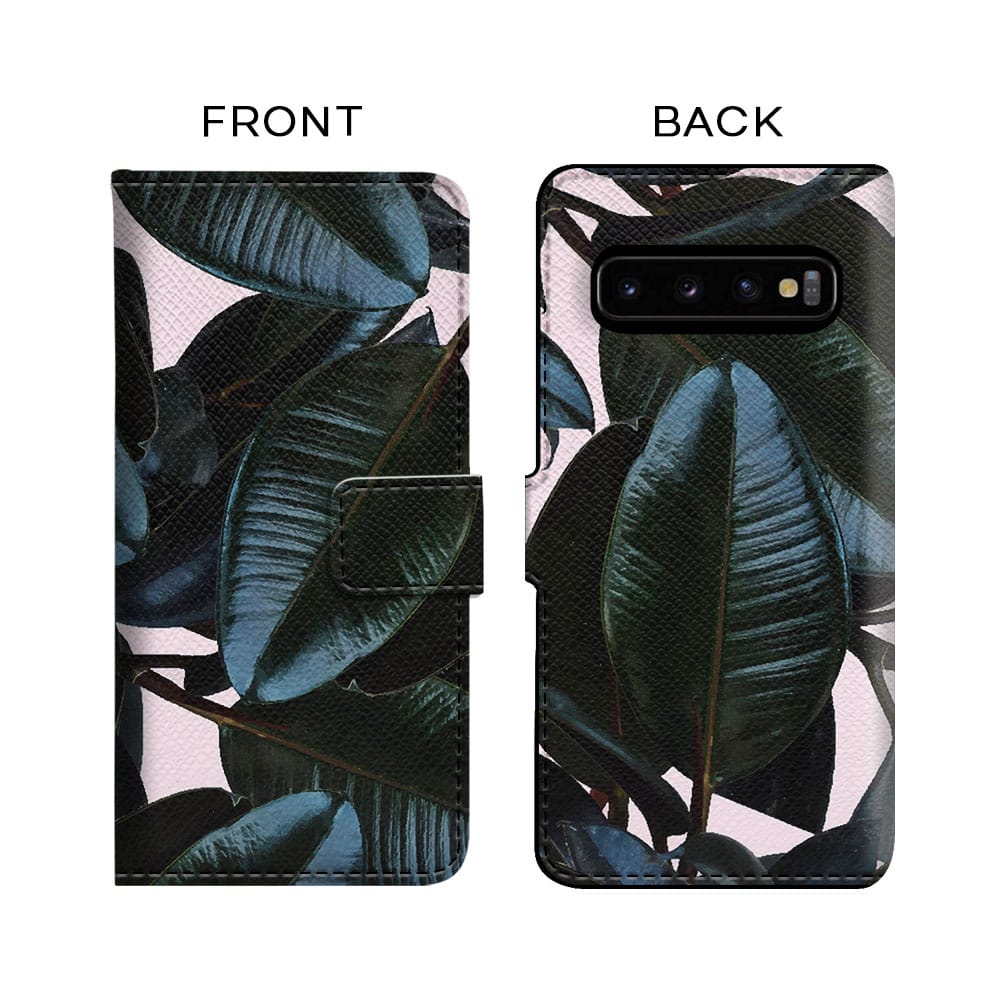 Dark Tropical Leaves Flip Case for Samsung