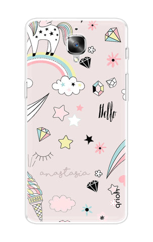 Unicorn Doodle OnePlus 3T Back Cover